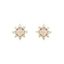 Wholesale 18K Gold Zircon Geometric Star Moonstone S925 Silver Earrings