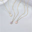 Wholesale Sweet Flower Stainless Steel Artificial Crystal Pendant Necklace