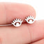 Women'S Fashion Eye Metal No Inlaid Ear Studs Plating Stainless Steel Earrings