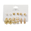 Women'S Fashion Geometric Heart Shape Alloy Earrings Plating Artificial Rhinestones Artificial Pearls Earrings