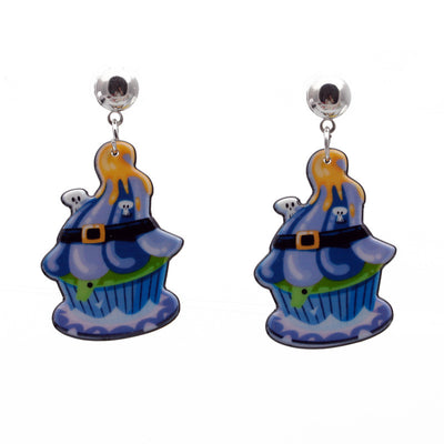 Women'S Men'S Fashion Halloween Pattern Acrylic Earrings No Inlaid Drop Earrings