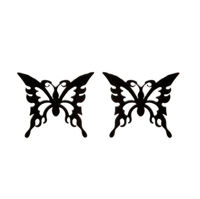Women'S Simple Style Butterfly Stainless Steel No Inlaid Ear Studs Plating Stainless Steel Earrings