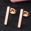 Women's Minimalist Geometric Stainless Steel Bar Stud Earrings