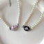 Women'S Sweet And Cool Style Planet Imitation Pearl Alloy Necklace Necklaces