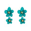 Womens Floral Paint Alloy Earrings NHLN148250