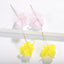 Womens Floral Plastic  Resin Earrings NHJQ122793