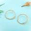 Women's Leaf Design Alloy Earrings - Irregular Circle Studs