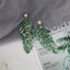 Womens Leaf Retro Light Luxury Plastic  Resin  Earrings JJ19050510