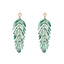 Womens Leaf Retro Light Luxury Plastic  Resin  Earrings JJ19050510