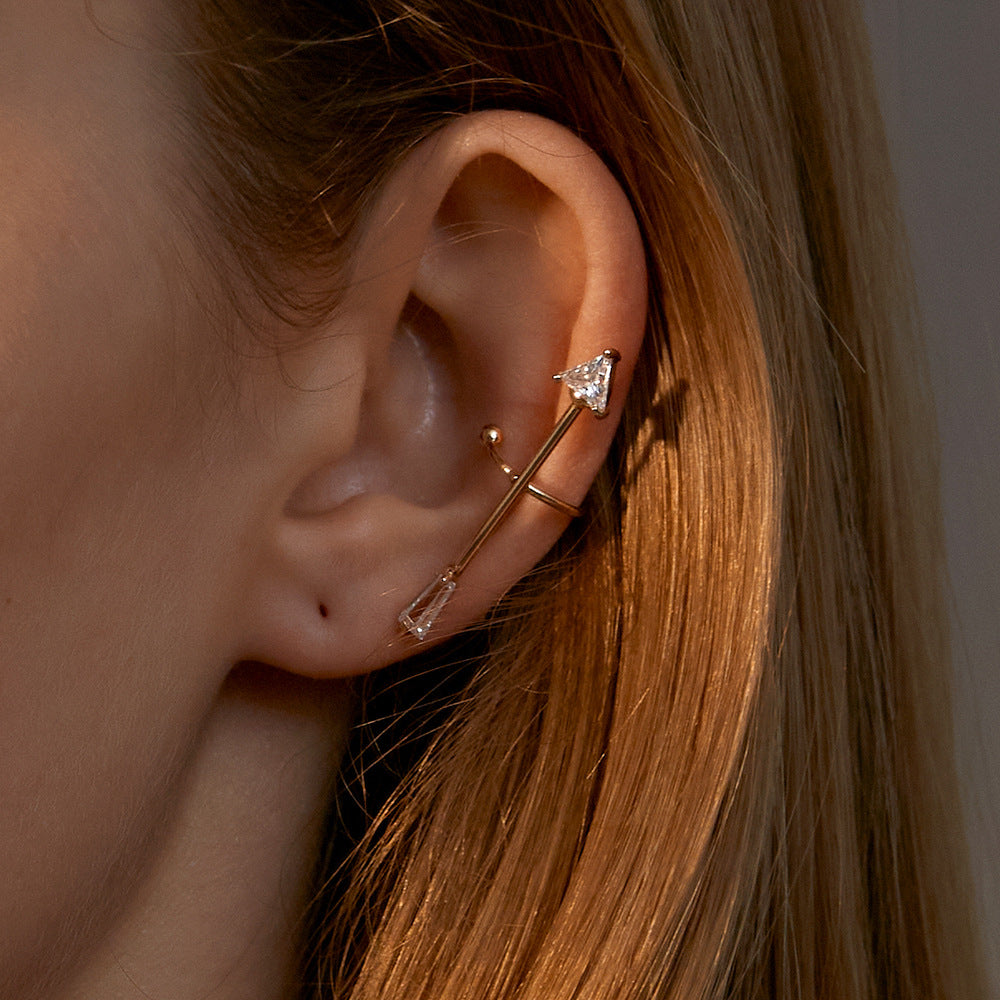 Zircon Arrow No-Piercing Ear Cuff for Women