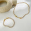 18K Gold Plated Zircon Tennis Chain Necklace and Bracelet Set