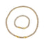 18K Gold Plated Zircon Tennis Chain Necklace and Bracelet Set